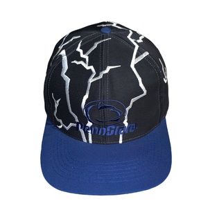 Vintage 90s Penn State Nittany Lions Drew Pearson Lightning Snapback Hat